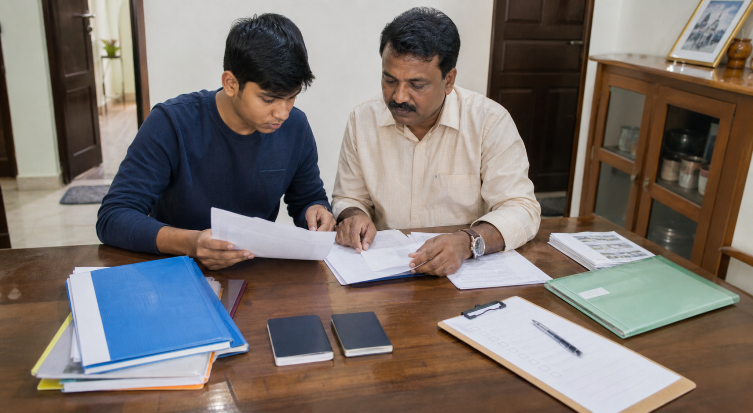 Education-loan collateral, co-applicant and document preparation checklist.