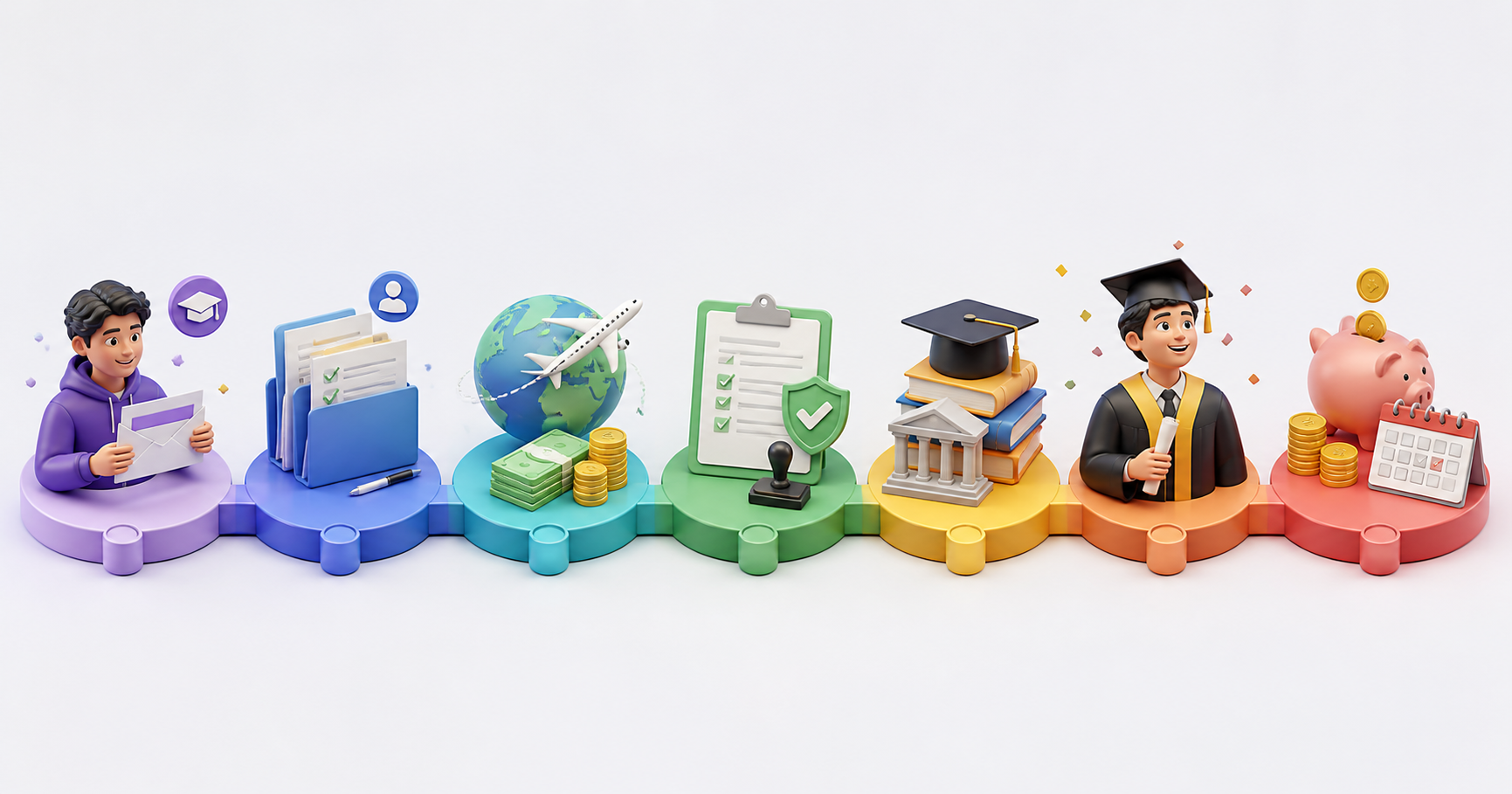 Study-abroad loan disbursement and repayment planning from admission to graduation.